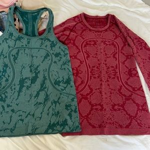 Set of 2 Lululemon Swiftly Tech Longsleeve & Tank